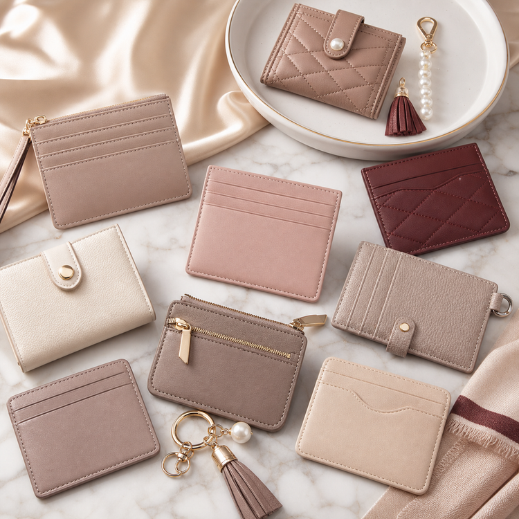 Swanollia card holders collection with slim card holders, compact card cases, mini wallets, zipper card holders and everyday accessories