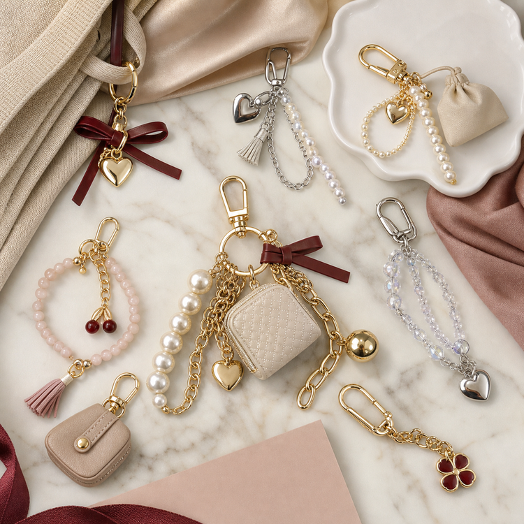 Bag Charms | Swanollia Pearl, Metal & Keychain Bag Accessories