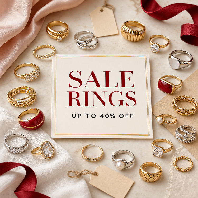 Swanollia Sale Rings collection with up to 40 percent off stacking rings, statement rings, silver rings, gold-tone rings and crystal styles