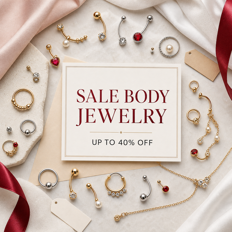 Swanollia Sale Body Jewelry collection with up to 40 percent off navel rings, nose studs, septum rings, cartilage hoops, belly chains and body chains