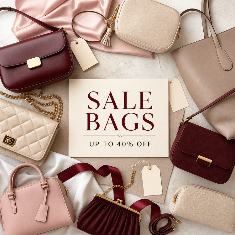 Swanollia Sale Bags collection with up to 40 percent off mini bags, shoulder bags, tote bags, crossbody bags, clutches and everyday purses